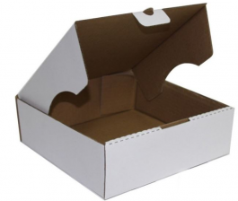 Caixa de Papelão Branca Bolo e Torta N6 a N10 - 25 peças Papelão Ondulado  Sem Impressão   